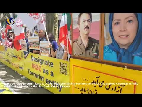 Vancouver, Canada—June 8, 2024: MEK Supporters Rally &amp; Call for Participation in in Berlin Gathering