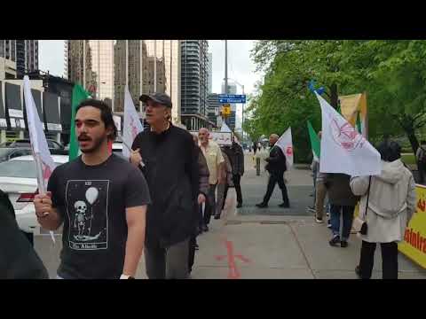 Toronto, Canada—May 11, 2024: MEK Supporters Rally in Support of the Iranian Revolution.