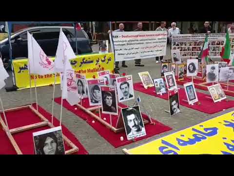 Bremen, Germany—May 4, 2024: MEK Supporters Exhibition in Solidarity With the Iranian Revolution.