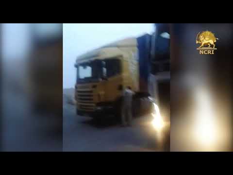 SIRJAN, Iran. Nationwide Truck Drivers Strike Continues for 2nd Day