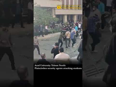 Plainclothes agents attacking unarmed students in Tehran&#039;s Azad University | October 30, 2022