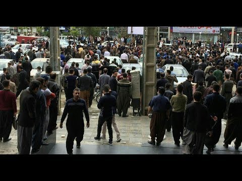 KERMANSHAH, Iran, April. 15, 2018. storeowners protest