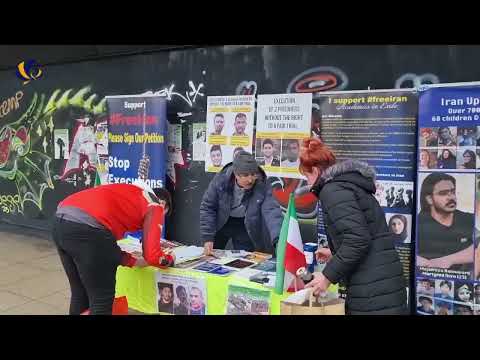 UK, Bournemouth—Feb 3, 2023: MEK Supporters Exhibition in Solidarity with the Iranian Revolution.