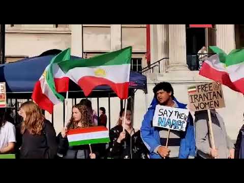 حمایت ایرانیان آزاده و حامیان مقاومت ایران در و لندن از زنان و جوانان قیام