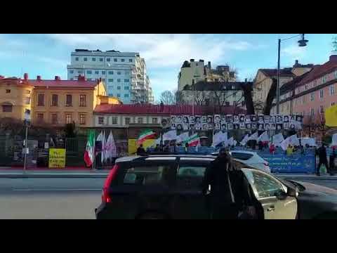 تظاهرات ایرانیان آزاده و هواداران مجاهدین در استکهلم