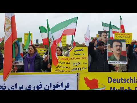 حمایت ایرانیان آزاده و حامیان مقاومت ایران در برلین و از زنان و جوانان قیام