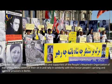 October 28, 2022: MEK Supporters Continue to Rally in Support of the Iran Protests in Berlin.
