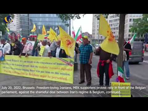 July 20, 2022, Brussels:Iranians protest against the shameful deal with Iran&#039;s regime
