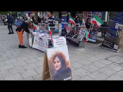 Southampton—June 1, 2024: Iranians Organize an Exhibition to Support the Iranian Revolution.