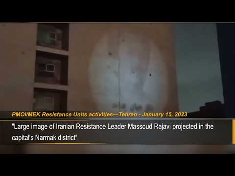 Resistance units project images of Massoud Rajavi and Maryam Rajavi in Tabriz &amp; Tehran