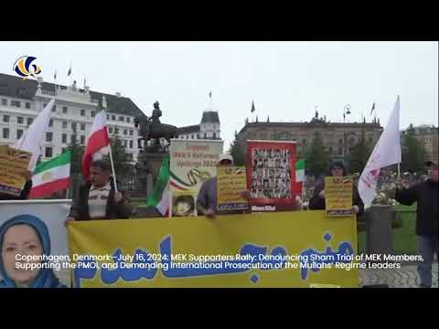 Copenhagen, July 16, 2024: MEK Supporters Rally, Supporting the PMOI