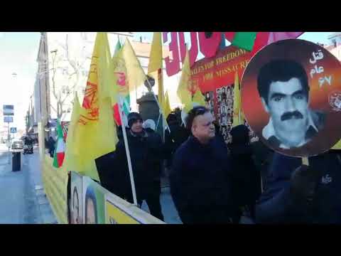 تظاهرات ایرانیان آزاده و هواداران مجاهدین در استهکلم سوئد، - جمعه ۲۹ بهمن
