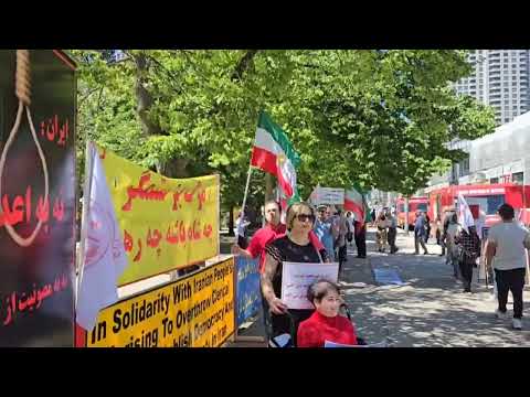 Toronto: MEK Supporters Rally to Denounce Sweden-Mullahs Deal for Release of Executioner Hamid Noury