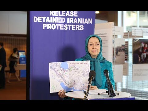 Maryam Rajavi at press conference in the council of Europe
