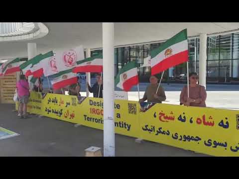 Vancouver, Canada—May 11, 2024:MEK Supporters in Support of the Iranian Revolution.