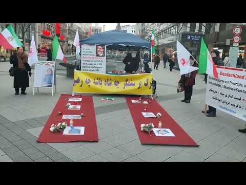 Berlin, Germany—Februay 3, 2023: MEK Supporters Rally in Solidarity With the Iran Revolution
