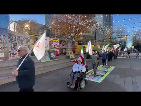 Vancouver, Canada—Nov 25, 2023: MEK Supporters Rally in Solidarity With the Iran Revolution.