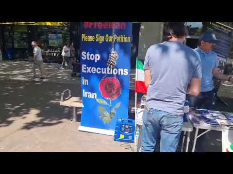 Portsmouth, UK—June 21, 2024: Freedom-Loving Iranians Exhibition to Support the Iranian Revolution