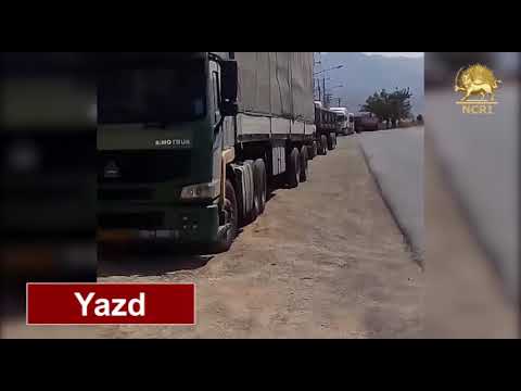 YAZD, Iran. May 22, 2018, The Nationwide Strike of Heavy Truck Drivers