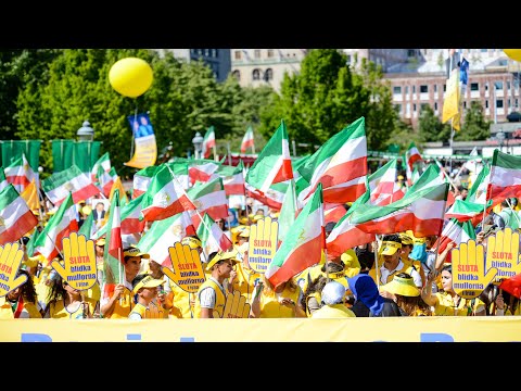 Thousands of MEK supporters march in Stockholm for a Free Iran - July 20, 2019