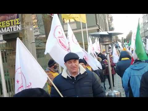 تظاهرات ایرانیان آزاده و هواداران مجاهدین در استکهلم، همزمان با دادگاه حمید نوری در آلبانی - ۲۷آبان
