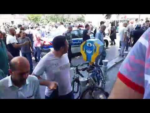 TEHRAN, Iran, June 26, 2018 The anti riot guard attacked the protesters