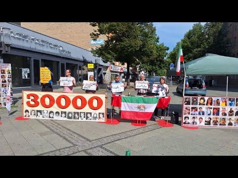 Berlin, July 25, 2024: MEK Supporters&#039; Exhibition, Honoring the 1988 Massacre Martyrs