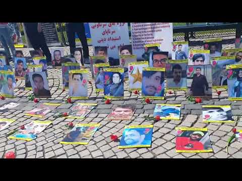 Copenhagen, Denmark—May 11, 2024: MEK Supporters Exhibition in Support of the Iranian Revolution.