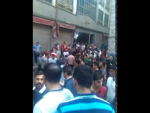 TEHRAN, Iran, June 26, Strike and protest gathering in front of Tehran&#039;s great Bazaar national court