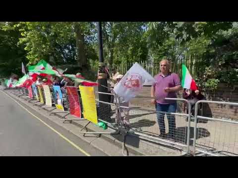London—May 20, 2024: MEK Supporters Celebrated the Death of Raisi, Mass Murderer of Iranian Youth.