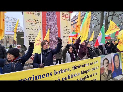 استکهلم - تظاهرات ایرانیان آزاده و بستگان شهیدان سربه‌دار - ۴ اسفند۱۴۰۰