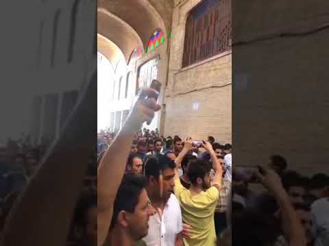 TEHRAN, Iran, June 27, 2018. Protesters are chanting: &quot;No fear, we&#039;re all together&quot;