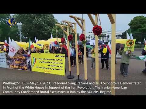 Washington, DC—May 13, 2023: MEK Supporters Demonstrated in Support of the Iran Revolution.