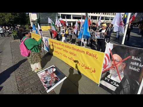 تجمع ایرانیان آزاده و هواداران مقاومت ایران در یوتوبوری سوئد در محکومیت قتل مهسا امینی