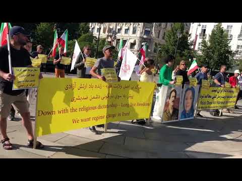 آکسیون اعتراضی ایرانیان آزاده در اسلو علیه آخوند رئیسی و در حمایت از مقاومت ایران