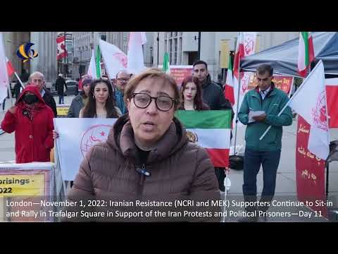 London—November 1, 2022: MEK Supporters Continue to Rally in Support of the Iran Protests—Day 11