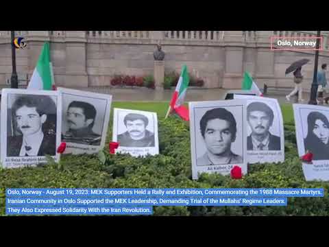 Oslo-Aug19, 2023: MEK Supporters Held a Rally &amp; Exhibition, Commemorating the 1988 Massacre Martyrs