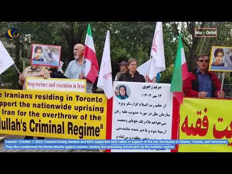 Oct 7, 2023: MEK supporters rallies in support of the Iran Revolution in Ottawa, Toronto &amp; Vancouver