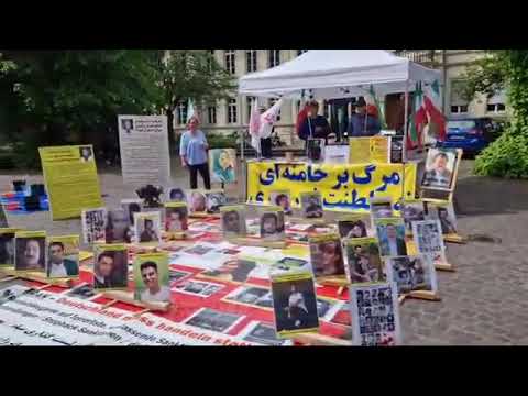 Heidelberg, Germany—May 4, 2024: MEK Supporters Exhibition in Solidarity With the Iranian Revolution