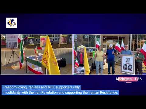 Michigan, USA - September 2023: MEK supporters rally in support of the Iran Revolution
