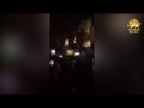ZIBASHAHR - Tehran Province, Iran, Aug 3, Protesters chanting: death to The dictator