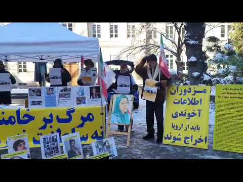 Heidelberg—Jan 20, 2024: MEK Supporters Rally and Exhibition in Solidarity With the Iran Revolution