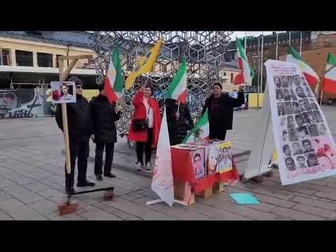 Helsinki, Finland—Oct 10, 2023: MEK supporters held a rally on the #WorldDayAgainstTheDeathPenalty