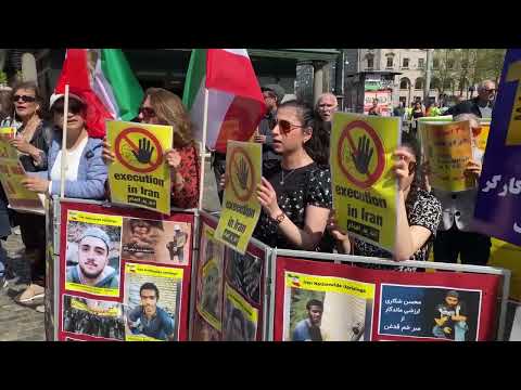 Gothenburg, Sweden—May 1, 2024: MEK Supporters Rally on the Occasion of International Workers Day.