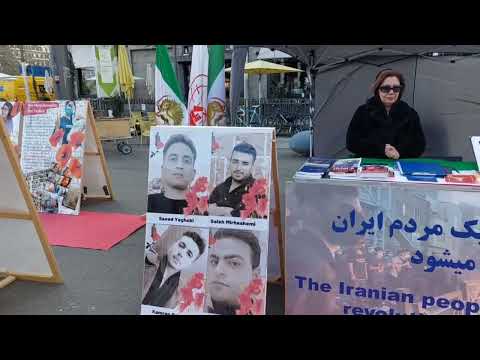 Zurich—March 11, 2024: MEK Supporters Exhibition in Solidarity With the Iran Revolution