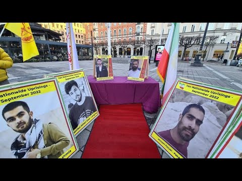 Stockholm, Sweden—January 27, 2024: MEK Supporters Rally Condemning the Wave of Executions in Iran.