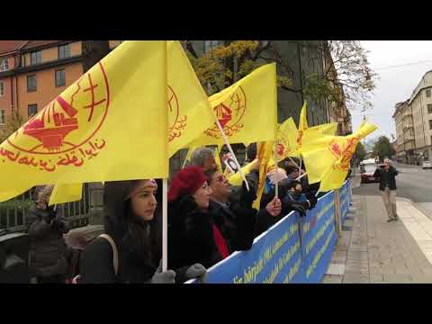 استکهلم - تظاهرات ایرانیان آزاده و هواداران مجاهدین همزمان با دادگاه دژخیم حمید نوری