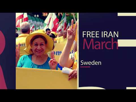 Mujahedin-e Khalq MEK supporters hold Free Iran rally in Stockholm