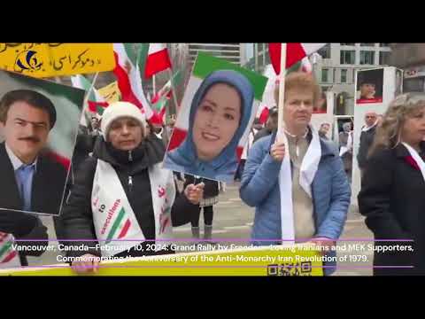 Vancouver—February 10, 2024: Grand Rally, Commemorating the Anniversary of Iran Revolution of 1979.