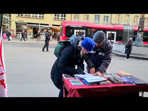 Bern: MEK supporters held an exhibition condemning mass executions by the mullahs&#039; regime - Jan 17